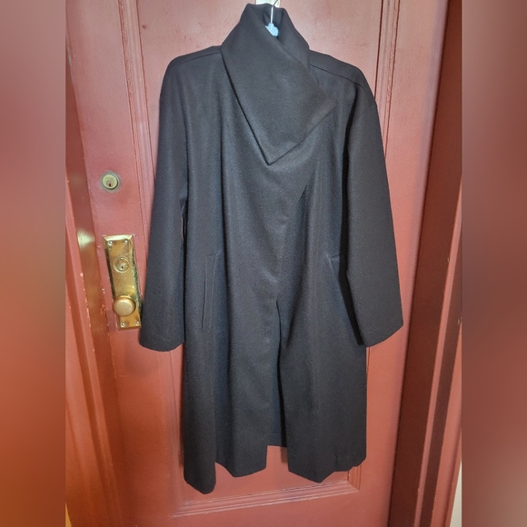 Fashion Nova Jackets & Blazers - Fashion Nova Black One Button Collar Trench Coat Size Large Tall